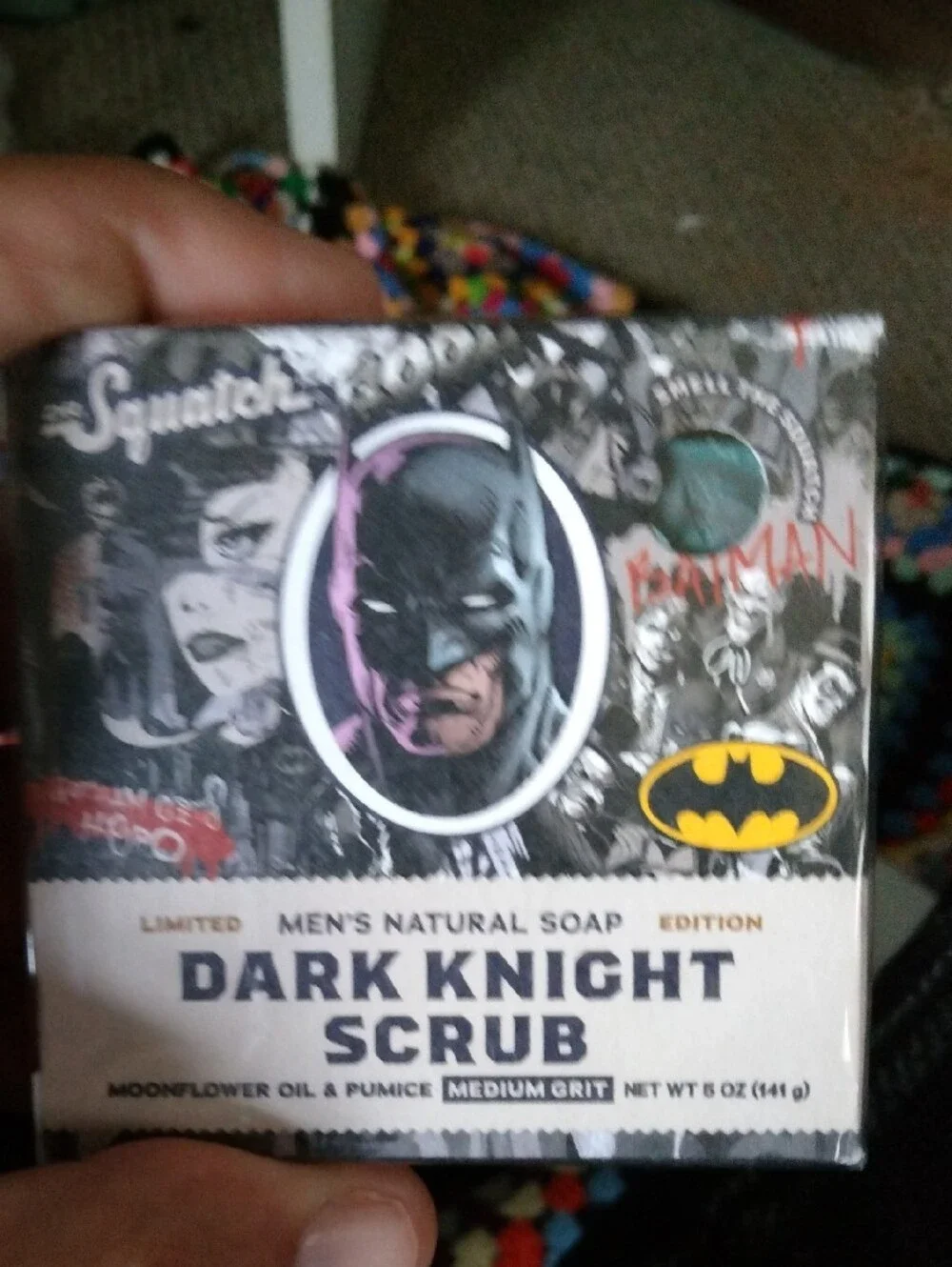 Dr. Squatch DC Comics Men Grooming Cleanser Set - Joker Purple & Batman Black